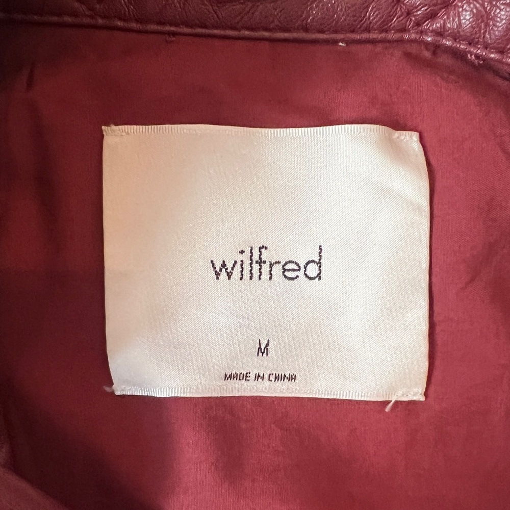 Aritzia Wilfred Vegan Leather Shirt Jacket LIKE NEW Sz M - Picture 4 of 11